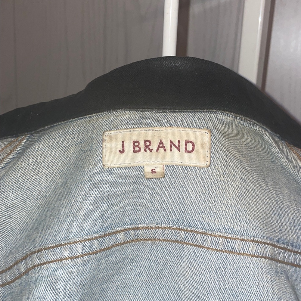 J BRAND PREMIUM DENIM JEAN JACKET BOWIE WAXED SLEEEVES SIZE Sm - Picture 7 of 8